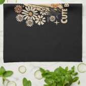 Cute but Spooky Funny Floral Halloween Ghost Check Theedoek (Gevouwen)