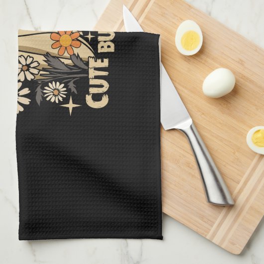 Cute but Spooky Funny Floral Halloween Ghost Check Theedoek (Quarter Fold)