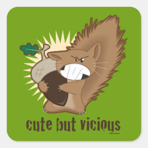 Cute but Vicious Vierkante Sticker