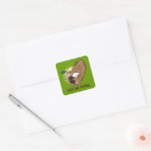 Cute but Vicious Vierkante Sticker (Envelop)