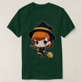 Cute but Witchy Chibi Witch Wicca T-shirt (Design voorkant)