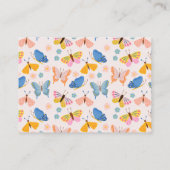 Cute Butterflies Baby Shower Book Request Informatiekaartje (Achterkant)