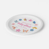 Cute Butterflies Baby Shower Papieren Bordje (Gekanteld)