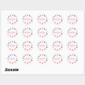 Cute Butterflies Baby Shower Ronde Sticker (Vel)