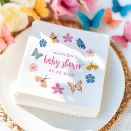 Cute Butterflies Baby Shower Servet