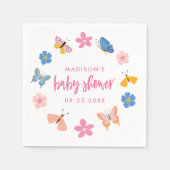 Cute Butterflies Baby Shower Servet (Voorkant)