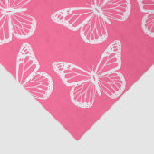 Cute Butterflies Elegant  Pattern Girly Pink Tissuepapier (Detail)