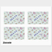 Cute Butterflies Name Sticker - Set of Four (Vel)