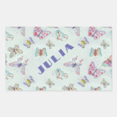 Cute Butterflies Name Sticker - Set of Four (Voorkant)