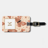 Cute Butterflies Pattern Seamless Background Bagagelabel (Voorkant horizontaal)