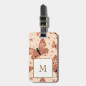 Cute Butterflies Pattern Seamless Background Bagagelabel (Voorkant verticaal)