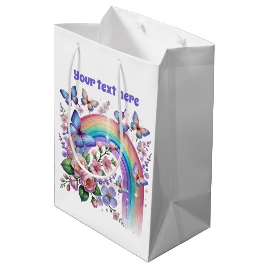 Cute Butterfly any purpose customizable  Medium Cadeauzakje (Achterkant Gekanteld)