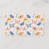 Cute Butterfly Baby Shower Diaper Raffle Ticket  Informatiekaartje (Achterkant)