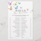 Cute Butterfly Baby shower Game (Voorkant)