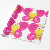 Cute Butterfly Cadeaupapier (Uitgerold)