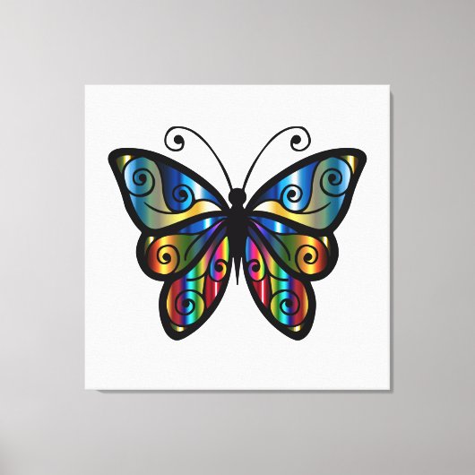 Cute Butterfly Canvas Afdruk (Voorkant)