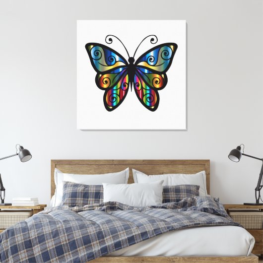 Cute Butterfly Canvas Afdruk (Insitu (Slaapkamer))