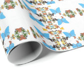 Cute Butterfly Collage 24 lb tekstgewicht Linen Cadeaupapier (Rol Hoek)