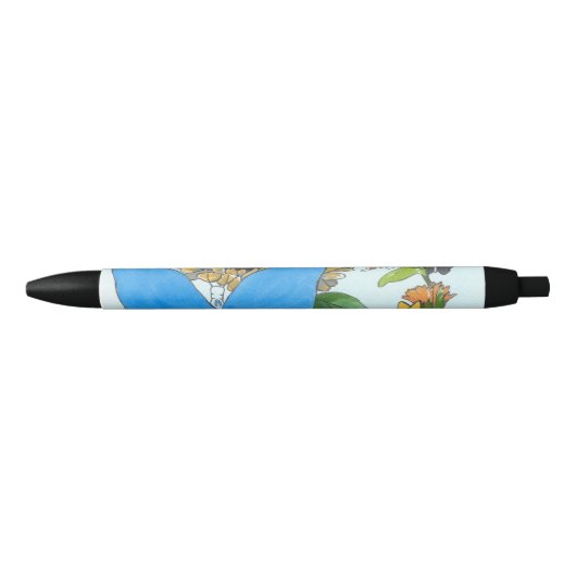 Cute Butterfly Collage Ink Pen (Voorkant)