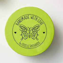 Cute Butterfly Custom Handmade with love, Rubberstempel