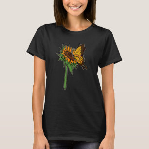 Cute Butterfly Entomologists Insect Sunflower B T-shirt
