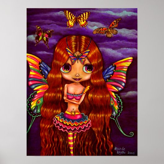 Cute Butterfly Fairy Queen Doll Big Eyes Poster (Voorkant)