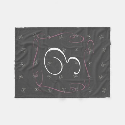 Cute Butterfly Fleece Deken (Voorkant (Horizontaal))