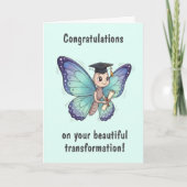Cute Butterfly Graduation Card Kaart (Voorkant)
