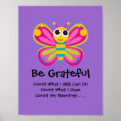Cute Butterfly Gratitude Poster (Voorkant)