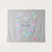 Cute Butterfly Heart Wandkleed (Voorkant (horizontaal))