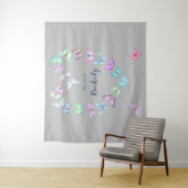 Cute Butterfly Heart Wandkleed (In situ)