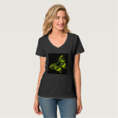 Cute Butterfly Illustration Lime Green Gorgeous Wo T-shirt (Voorkant volledig)