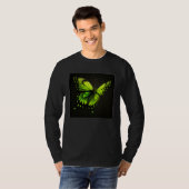 Cute Butterfly Illustration Lime Green Gorgeous Wo T-shirt (Voorkant volledig)