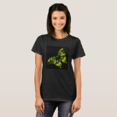 Cute Butterfly Illustration Lime Green Gorgeous Wo T-shirt (Voorkant volledig)