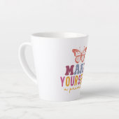 Cute Butterfly Mental Health Inspirational Design Latte Mok (Linkerhoek)