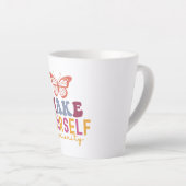 Cute Butterfly Mental Health Inspirational Design Latte Mok (Rechterhoek)