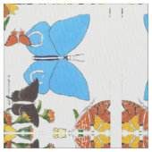 Cute Butterfly Mirrored Collage Pima Cotton Stof (Close Up)