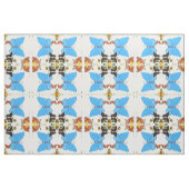 Cute Butterfly Mirrored Collage Pima Cotton Stof (Fat Quarter)