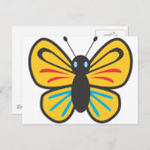 Cute Butterfly Monarch Cartoon Briefkaart (Voorkant / Achterkant)
