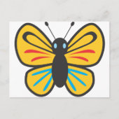 Cute Butterfly Monarch Cartoon Briefkaart (Voorkant)
