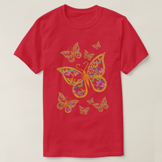 Cute Butterfly-ontwerp voor vrouwen en mannen T-shirt (Design voorkant)