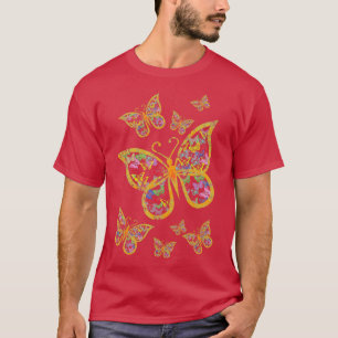Cute Butterfly-ontwerp voor vrouwen en mannen T-shirt