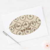 Cute Butterfly Ovale Sticker (Envelop)