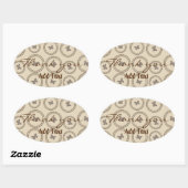 Cute Butterfly Ovale Sticker (Vel)