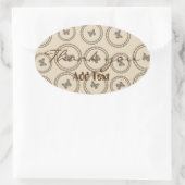 Cute Butterfly Ovale Sticker (Tas)