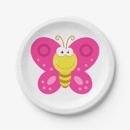 Cute Butterfly Papieren Bordje (Voorkant)