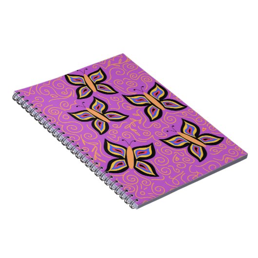 Cute Butterfly Pattern Notitieboek (Rechterzijde)