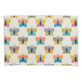 Cute Butterfly Pattern on Cream Kussensloop (Voorkant)