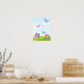 Cute Butterfly Poster (Keuken)