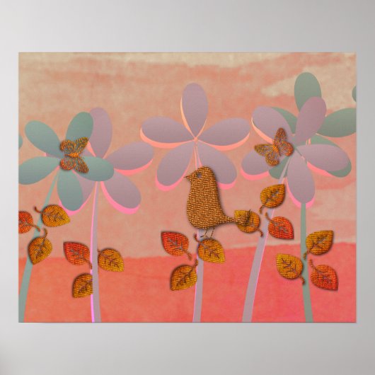 Cute Butterfly Poster (Voorkant)